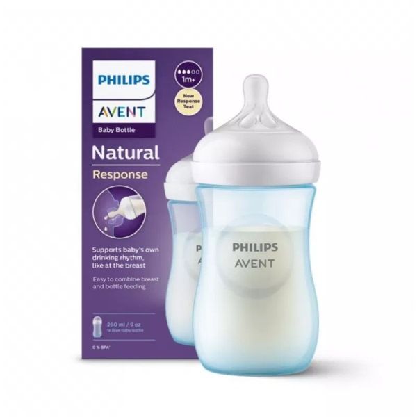 Avent biberon natural blu 260ml