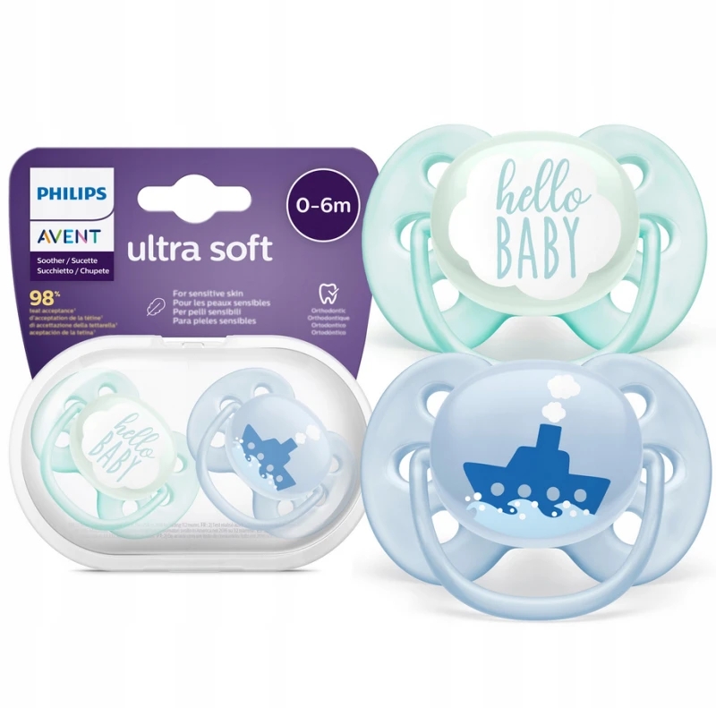 Avent Biberon rrens Ultra Soft 0-6m hello baby/anije