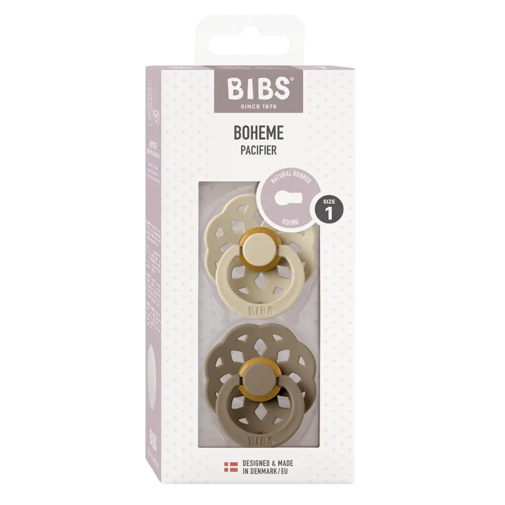 BIBS BOHEME size 1 VANILLA/ DARK OAT