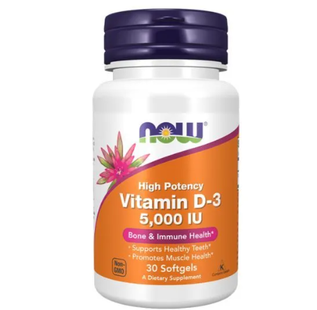 Now Vitamin D3 5000IU *30softgel