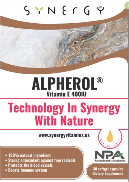 Synergy ALPHEROL Vitamin E 400 IU *30caps