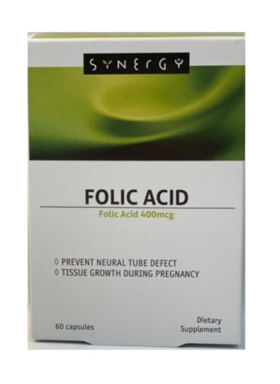 Synergy Folic Acid 400mcg *60cap