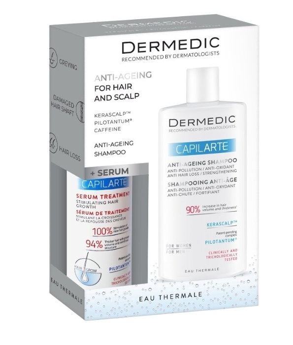 Dermedic Set Capilarte Serum Treatment 150ml+Capilarte Anti-Ageing Shampoo 30ml