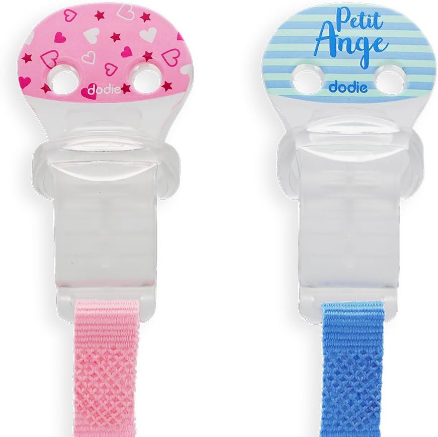Dodie Accessory soother band hook pink blue x1
