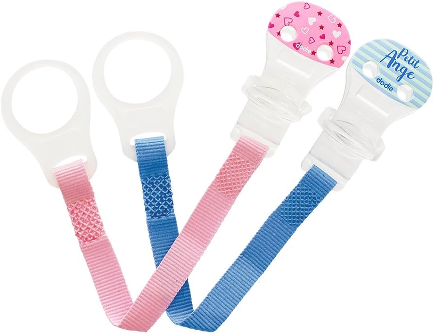 Dodie Accessory soother band hook pink blue x1