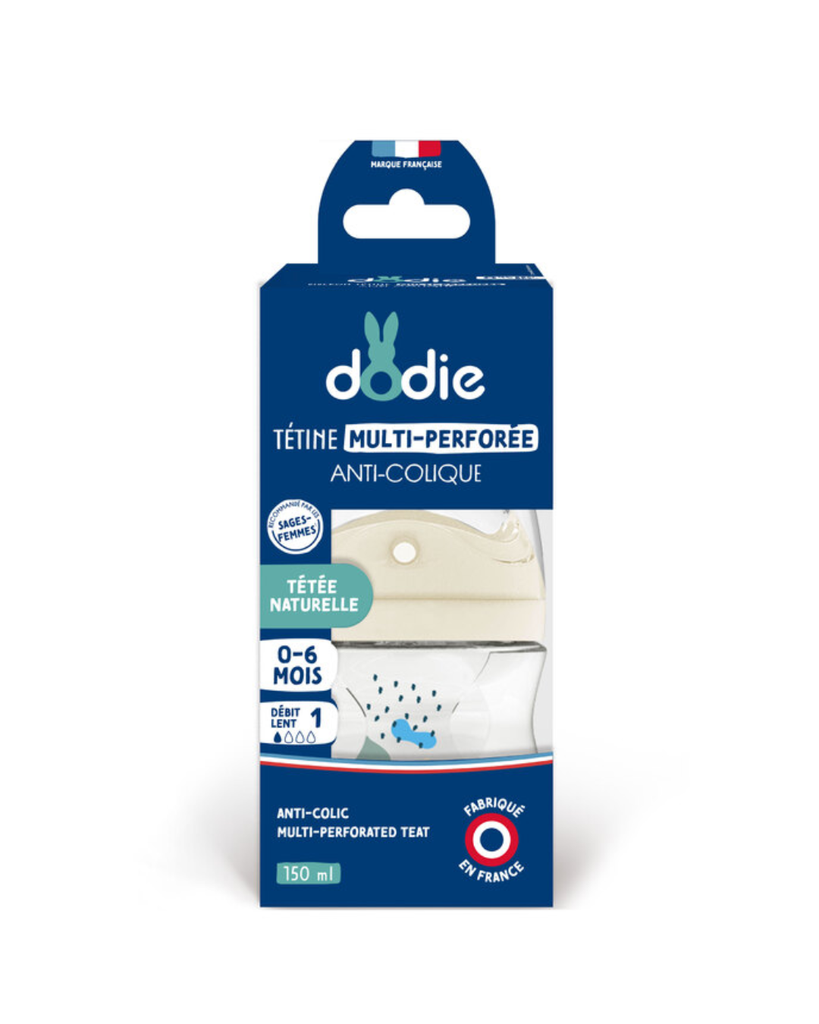 Dodie Bottle Extra Anti-colic - 0-6 month - biomimicry teat slow flow 1 150ML