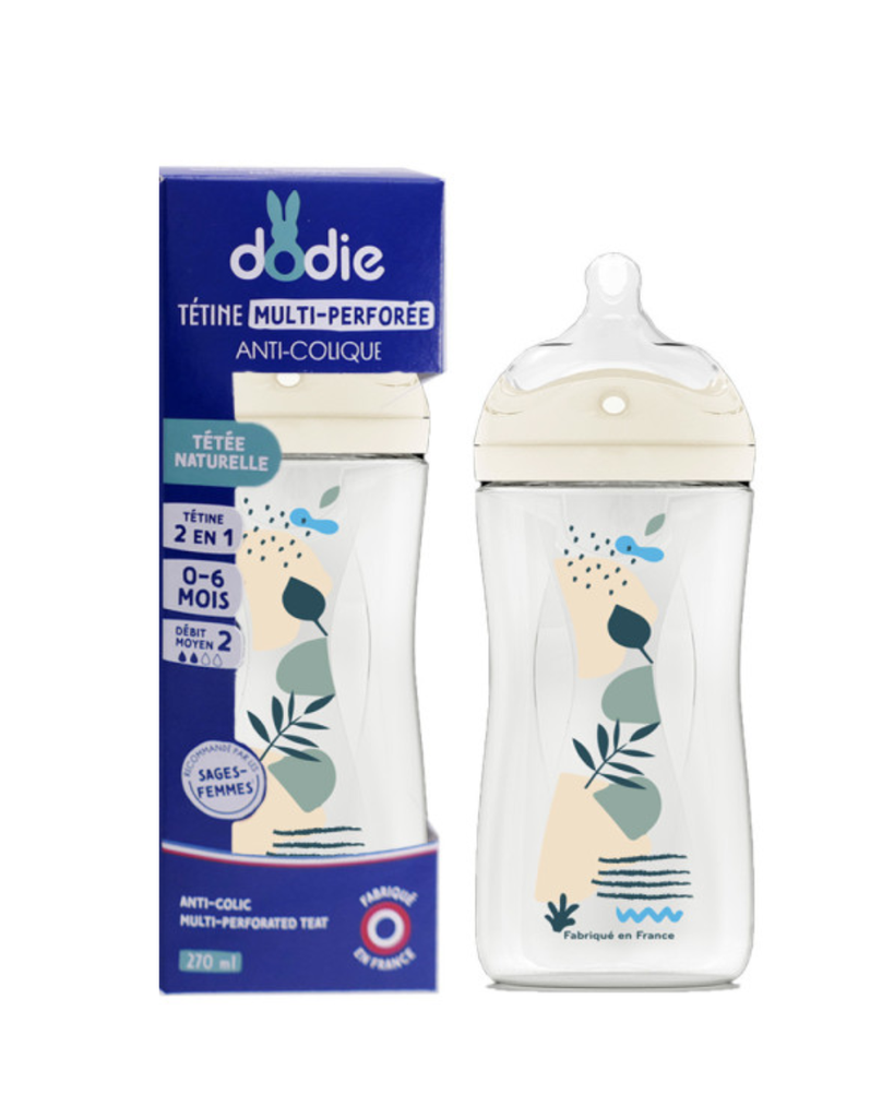 Dodie Bottle Extra Anti-colic - 0-6 month - biomimicry teat slow flow 2 270ML