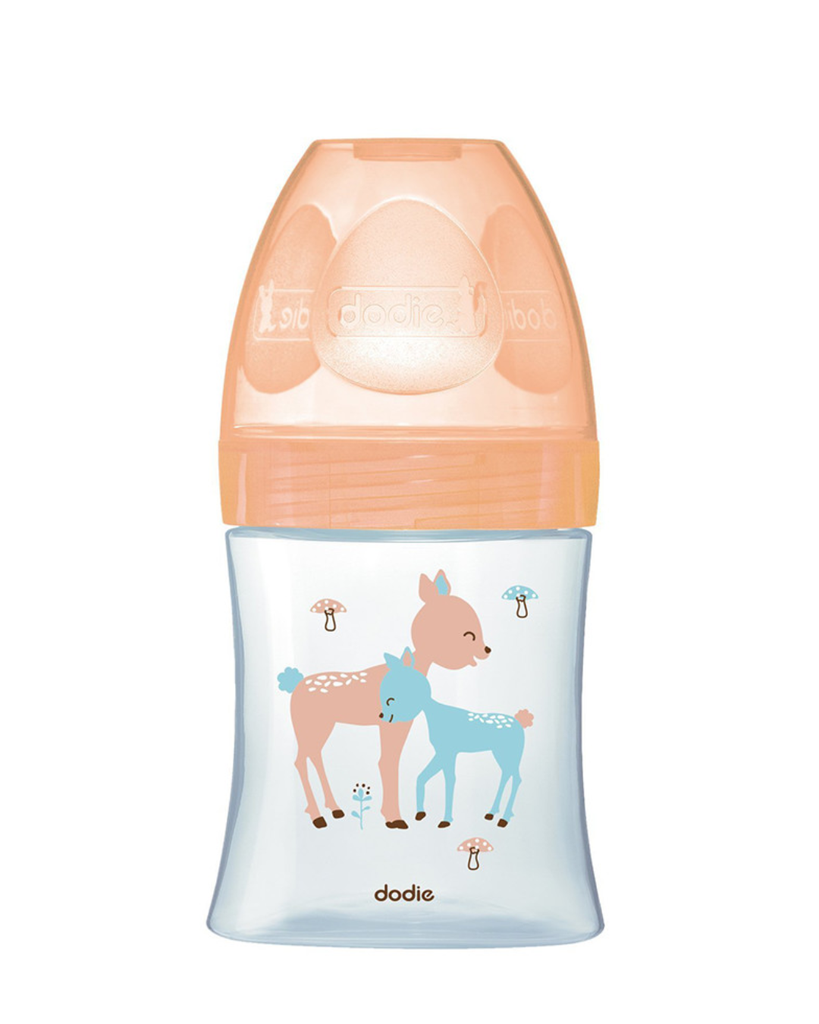 Dodie Bottle Sensation+ Anti-colic glass 150ml  0-6 months Flat Teat Flow 1