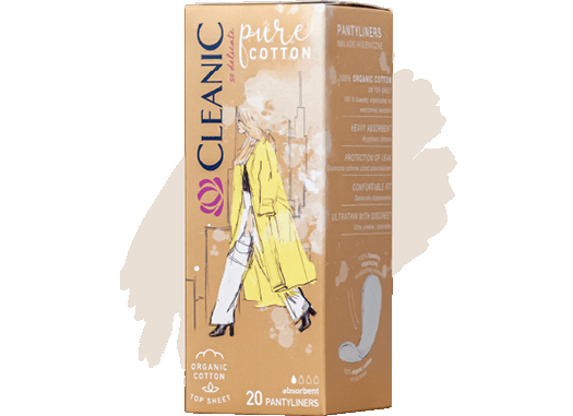 Harper Cleanic Pure Cotton Panty Liners Unfolded 20pcs