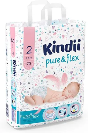 Harper Kindii Mini Baby Diapers 70 Pcs Size 2 (3-6Kg)