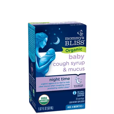 Mommys Bliss Organic Baby Cough Syrup & Mucus Relief + Immunity Boost Night 50ML