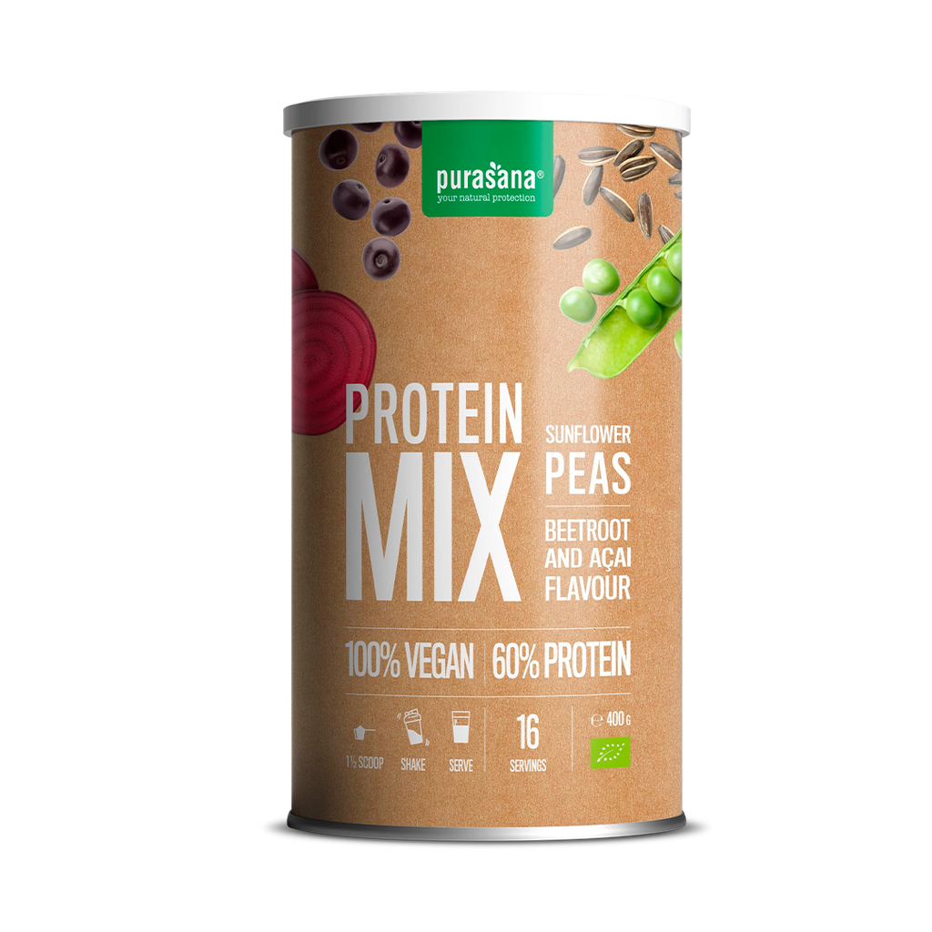 Purasana Veg. Prot.Mix 58% pea/sunflower/acai 400g BIO