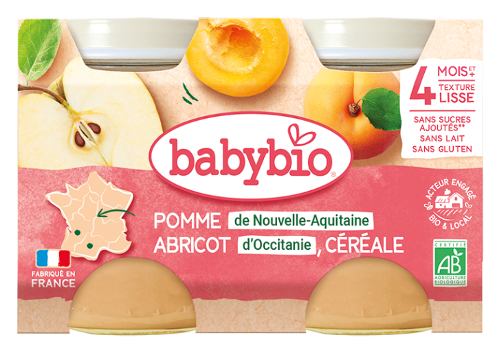 Babybio Jar +4months 2x130gr