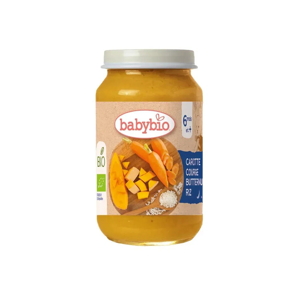 Babybio Good Night Carrot Butternut Squash Rice Jar +6months *200gr