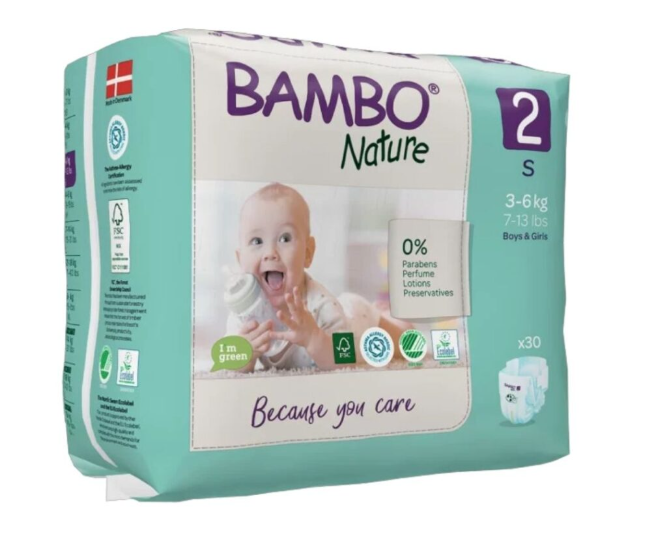 Bambo Nature 2 S 3-6Kg * 30Pcs