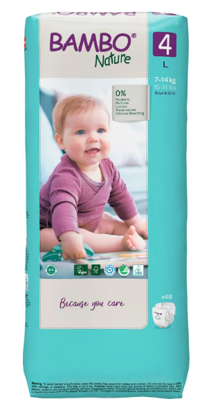 Bambo Nature 4 7-14 Kg * 48 Pcs