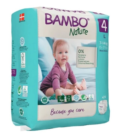 Bambo Nature 4 L 7-14 Kg * 24 Pcs
