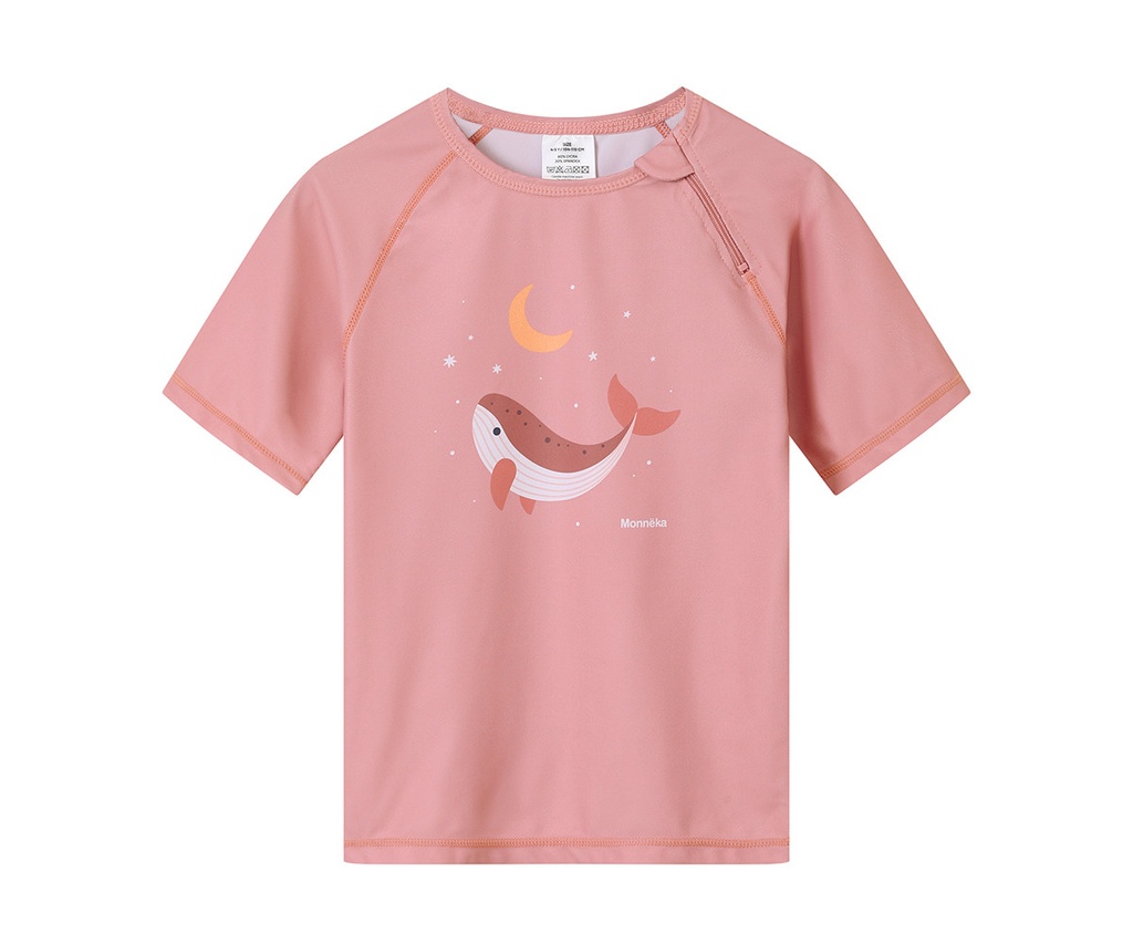 Tutete Sun Protection T-Shirt Whale Pink  