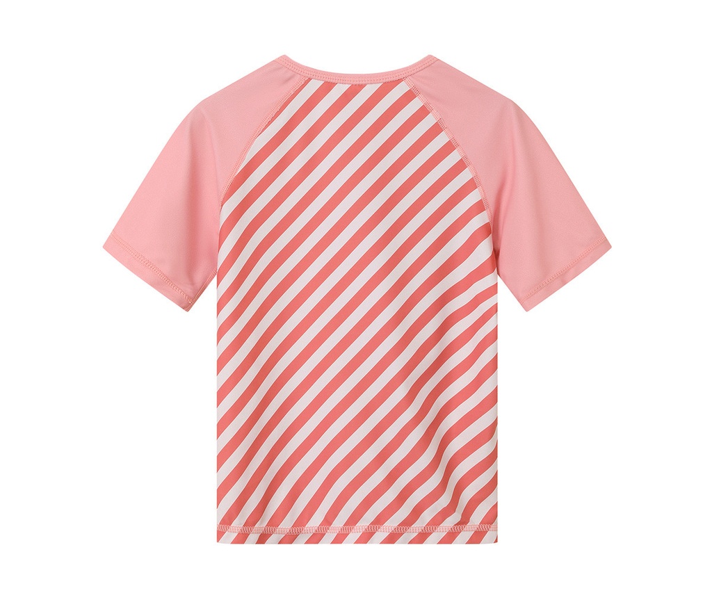 Tutete Long  Sleeve Sun Protection T-shirt Stripes Bloom & Blush 1-2 years 