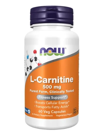 Now L-Carnitine 500 mg *60 Veg Capsules 