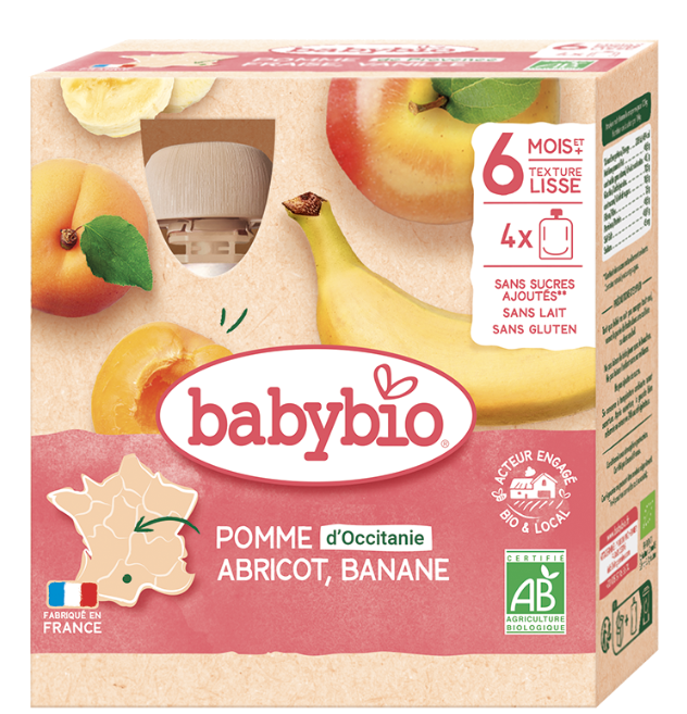 Babybio Pouch +6months 4x90gr