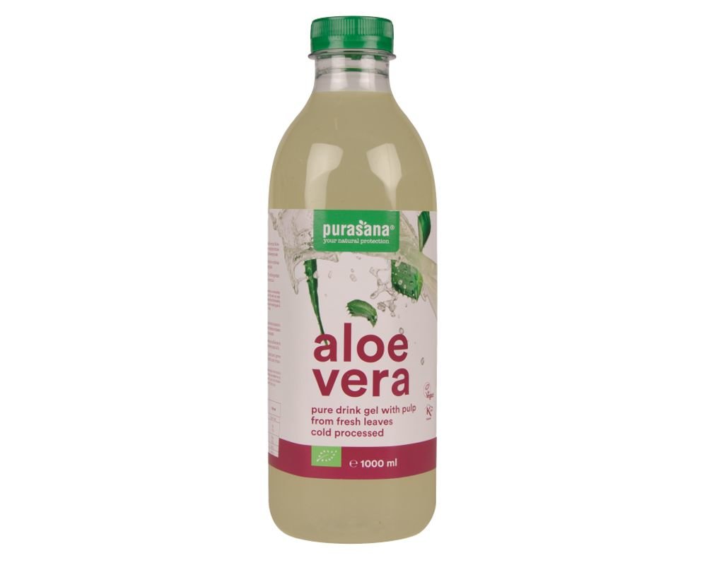 Purasana Aloe Vera Drink gel 1 liter (with pulp) BIO