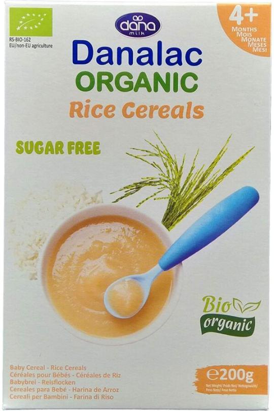 Danalac Organic Rice Cereals 4m+ ,200g