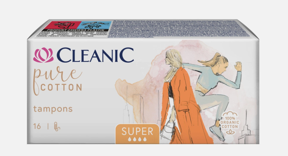 Harper Cleanic Pure Cotton Super Tampons *16 pieces 