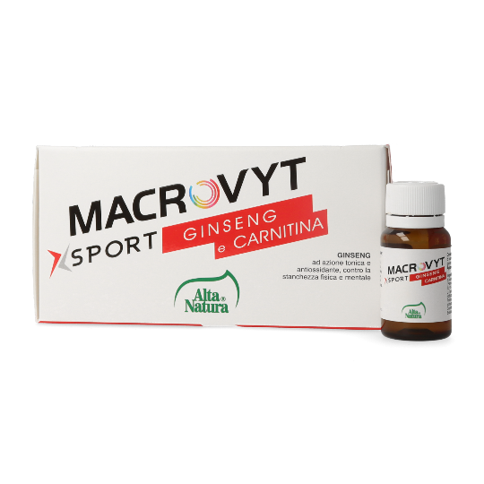 Alta Natura Macrovyt Sport Ginseng e Carnitina ,10 flakon