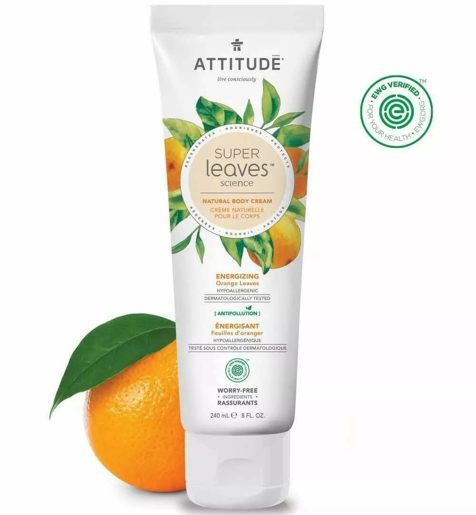 Attitude natural body cream orange leaves 240ml