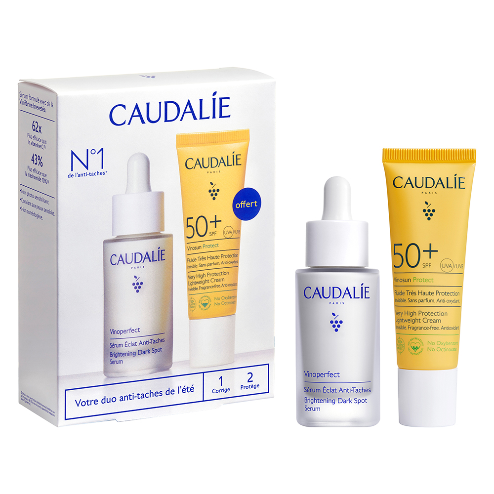 Caudalie Vinoperfect Serum + Spf50 set 2023