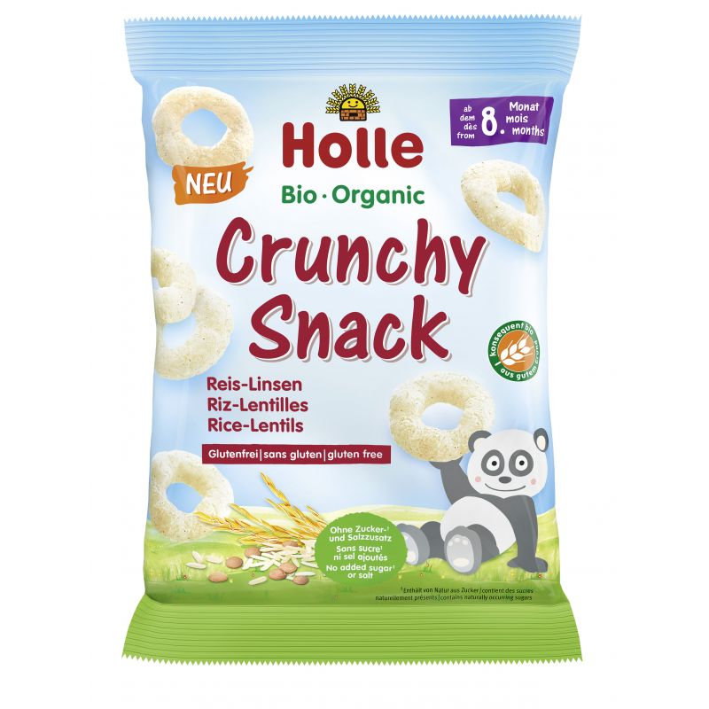 Holle Crunchy Snack Rice-Lentils ,25gr