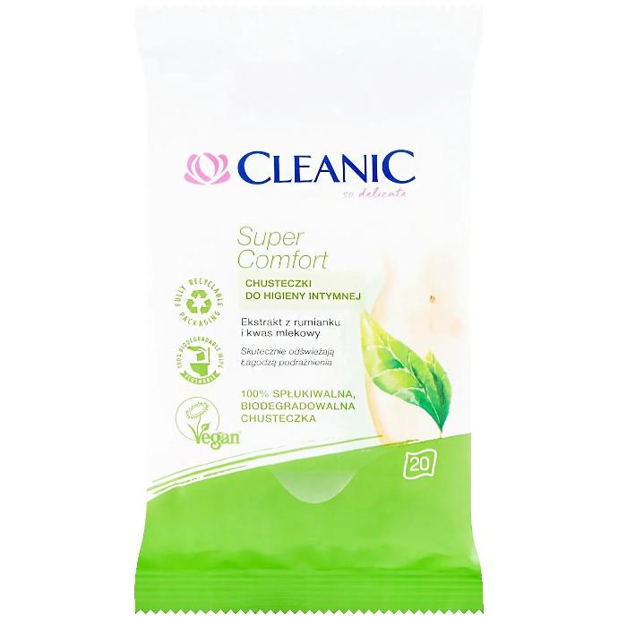 Cleanic Super Comfort intimate wet wipes * 20Pcs