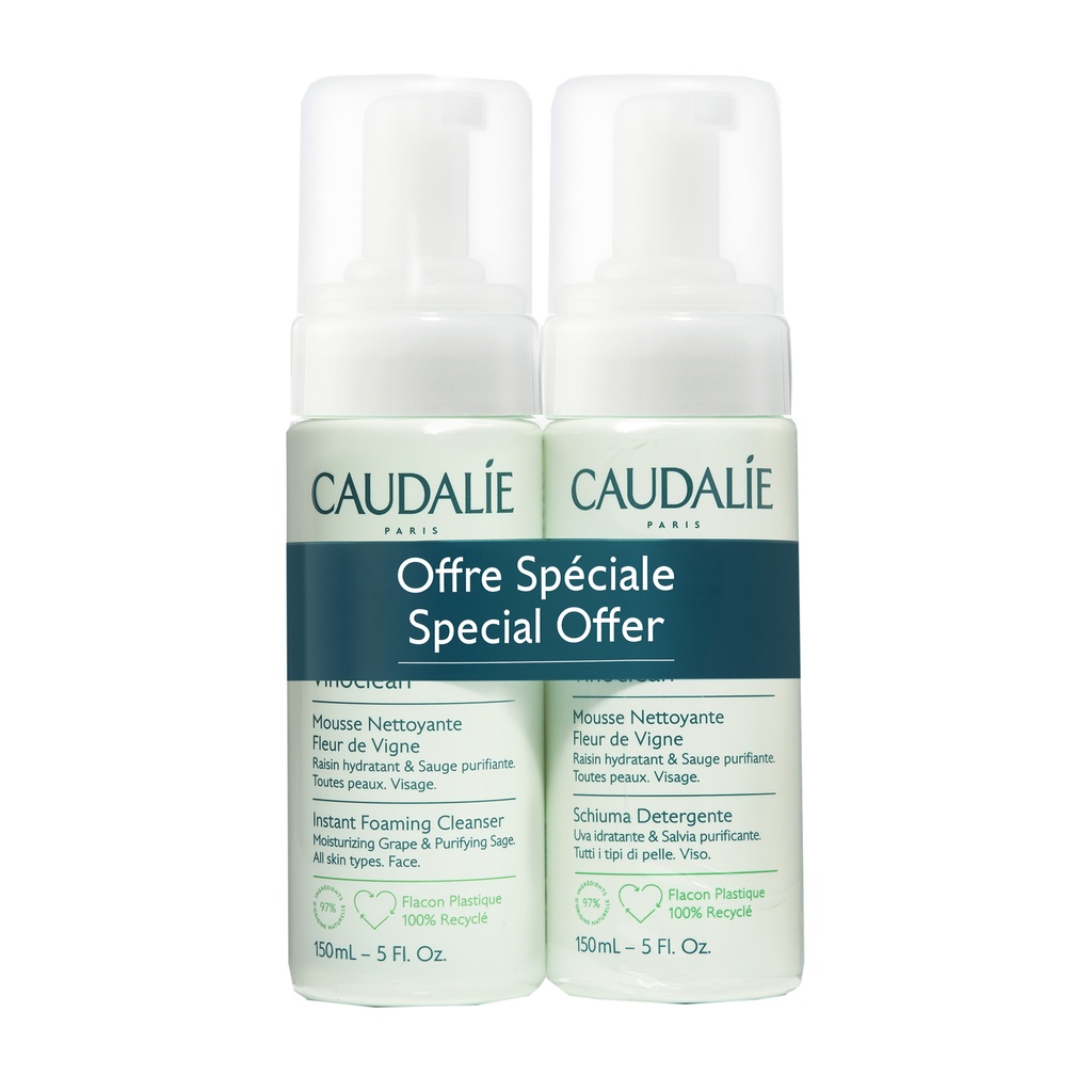 Caudalie Duo Vinoclean Foaming Cleanser 150ml*2