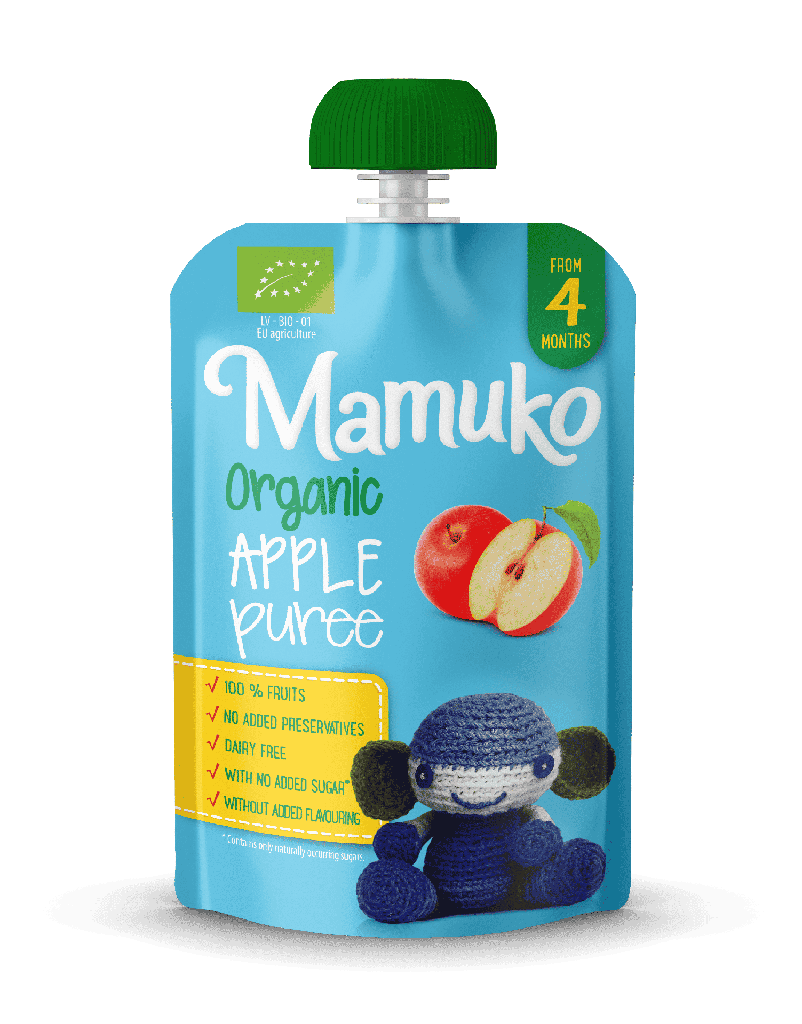 MAMUKO ORGANIC APPLE PUREE 4+ 100g