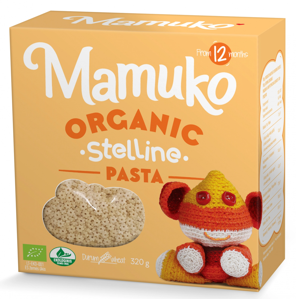 MAMUKO ORGANIC STELLINE PASTA 12+ 320g