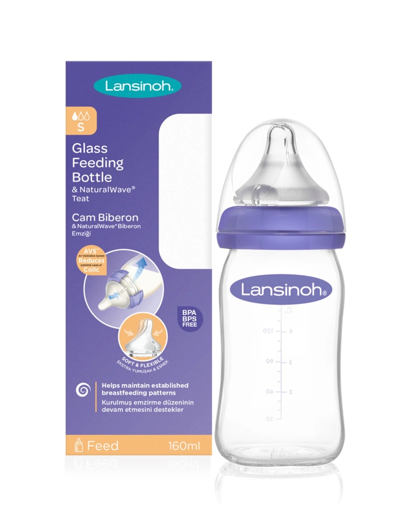 Lansinoh biberon qelq 160 ml