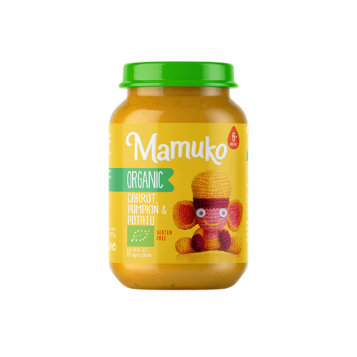 Mamuko Organic carrot, pumpkin, patato porridge for babies 6+ months 190gr
