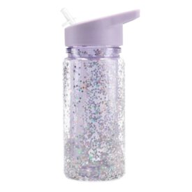 Tutete Plastic Bottle with Straw Glitter Stars