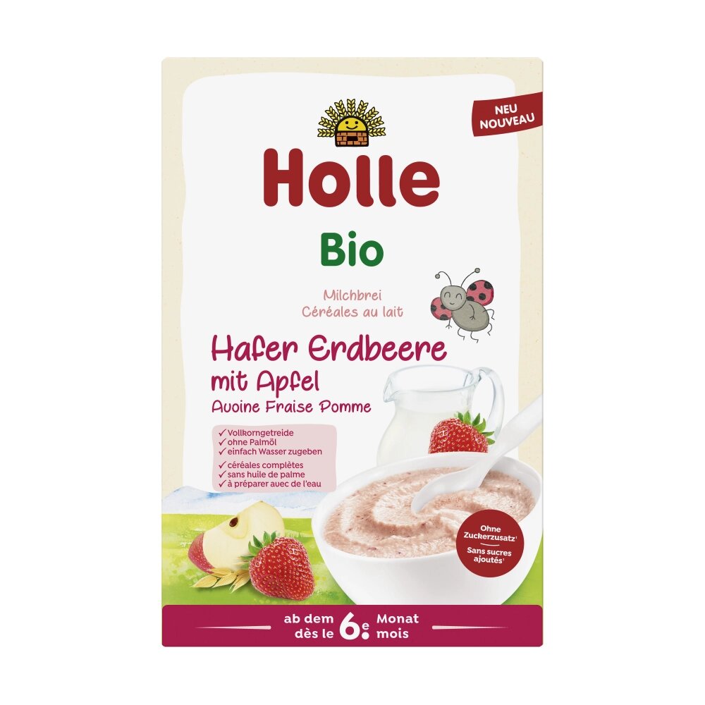 Holle Organic Milk Porridge Oat - Strawberry