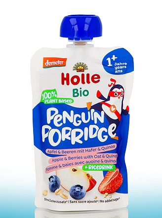 Holle Penguin Porridge- Apple, Berries with Oat&Quiona 1v+