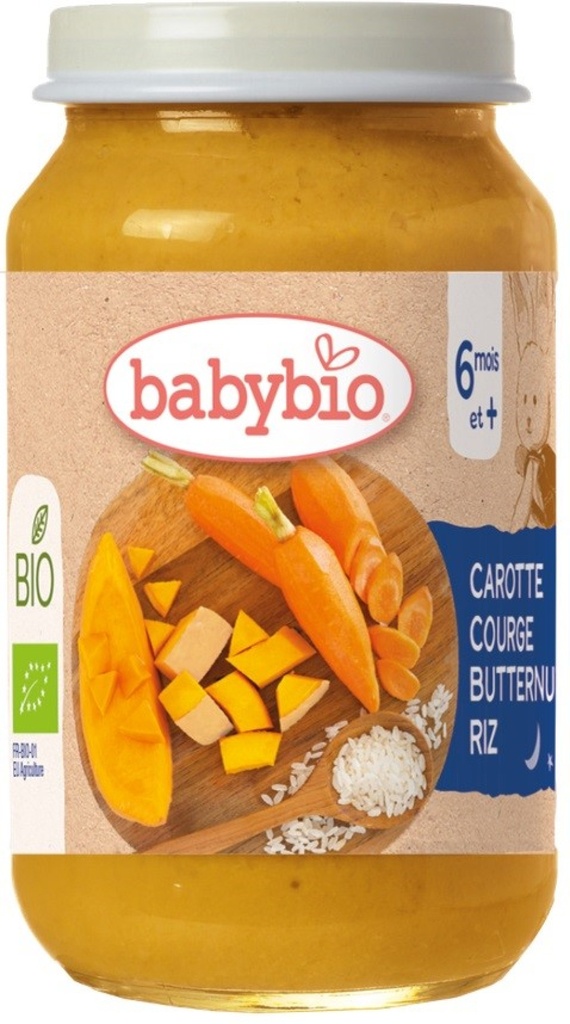 Babybio Good Night Carrot Butternut Squash Rice Jar +6months *200gr