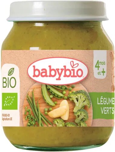 Babybio Green Vegetables Jar Organic 130gr +4months