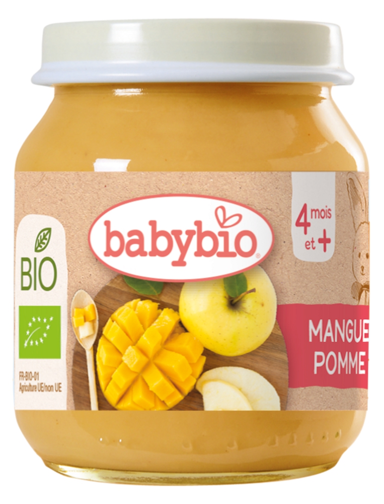 Babybio Mango Apple Jar Organic +4months *130gr