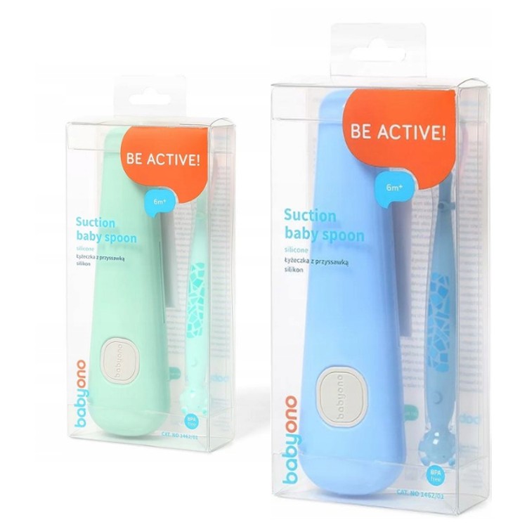 Babyono Sucyion Baby Spoon blu/mente 1462/01