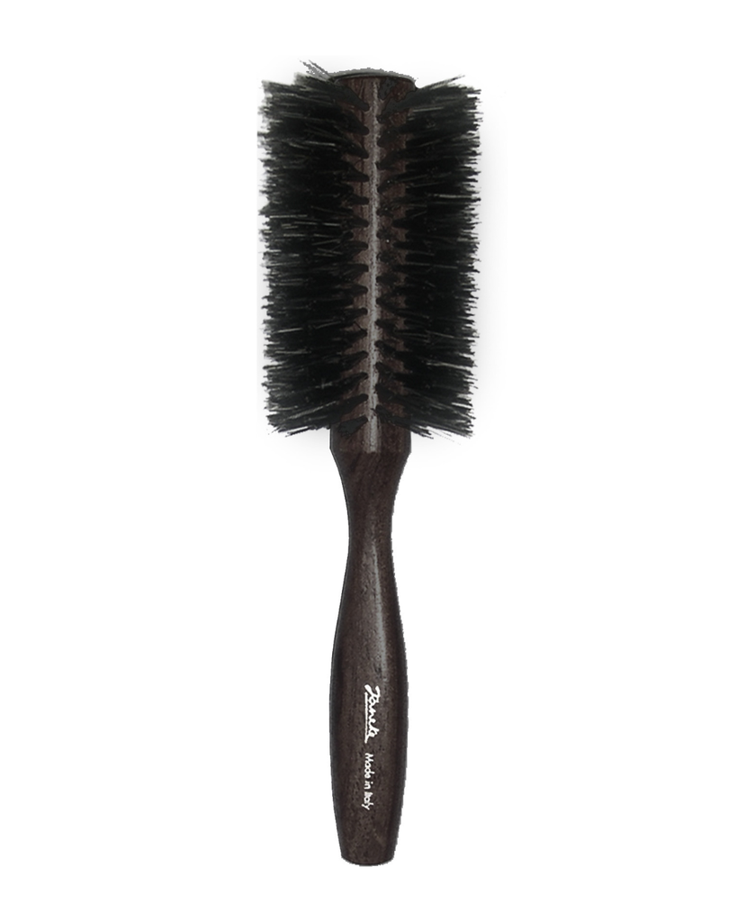 JANEKE BLACK TUMBLED WOOD HAIRBRUSH, Ø60mm