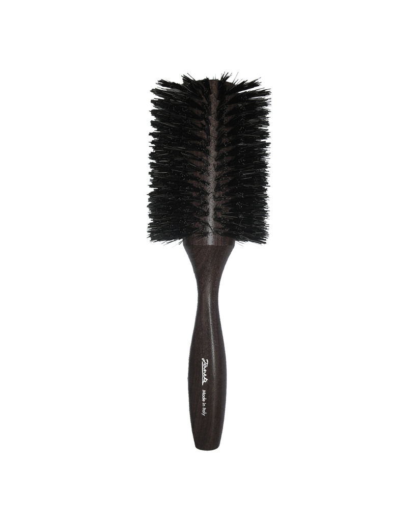 JANEKE BLACK TUMBLED WOOD HAIRBRUSH, Ø70mm