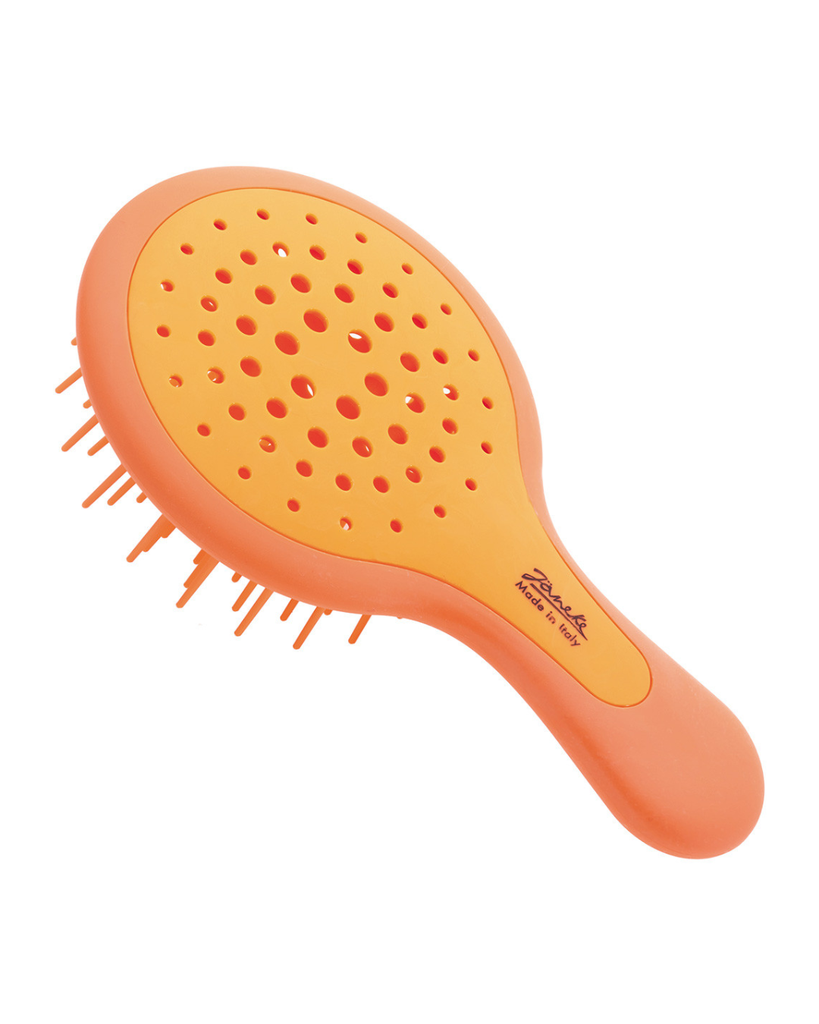 JANEKE MINI SUPERBRUSH COMPACT SILICON HAIRBRUSH ORANGE