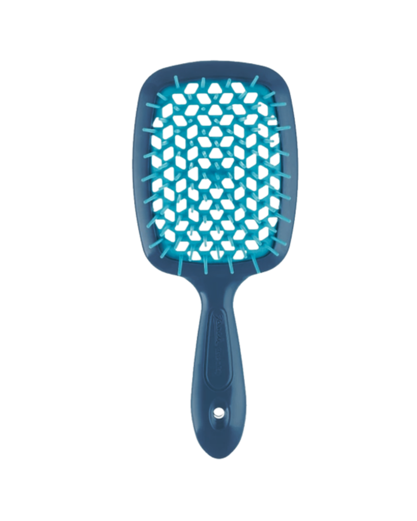 JANEKE SMALL SUPERBRUSH VENTED BRUSH COMPACT VERSION FLUO TURQUOISE/BLU