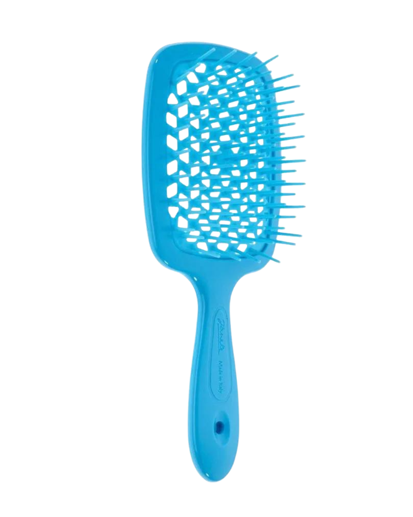 JANEKE SUPERBRUSH VENTED BRUSH WITH SOFT PINS FLUO LIGHT BLU